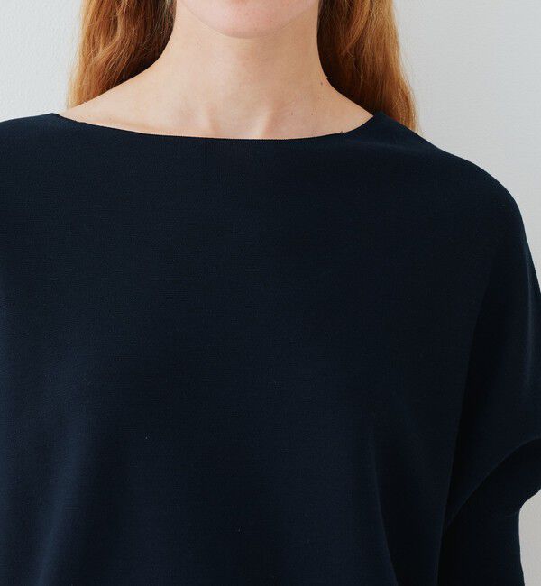 GALERIE VIE「クレープガーター ドルマンハーフスリーブ プルオーバー」|ニット・セーター|