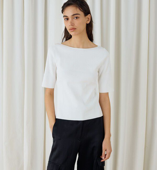 DES PRES「ハイツイストドライコットン ハーフスリーブプルオーバー」|ニット・セーター|