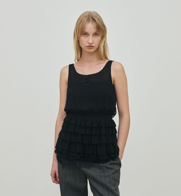 DES PRES「シルクシフォン ペプラムブラウス」|シャツ・ブラウス|