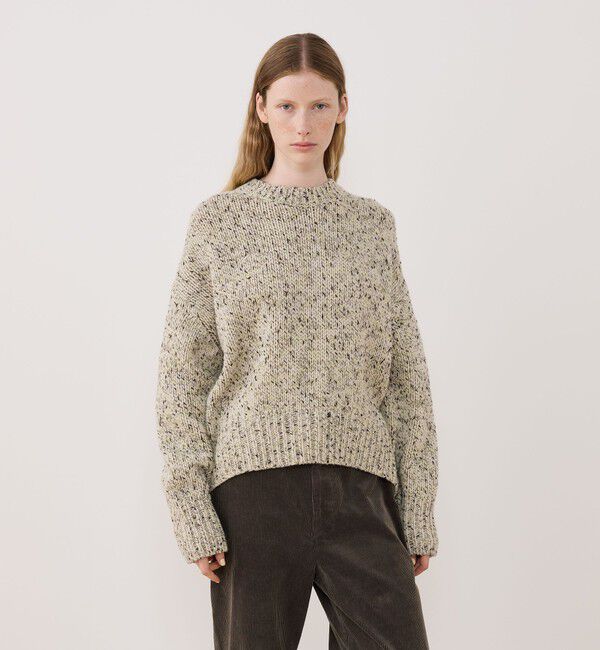 GALERIE VIE「セサミメランジ クルーネックプルオーバー」|ニット・セーター|