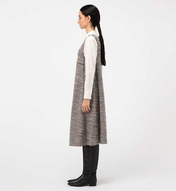 TOMORROWLAND collection「ファンシーニット フロンタブルドレス」|ジャンパースカート|