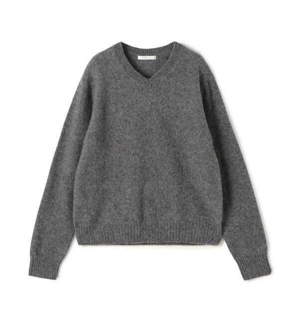 GALERIE VIE「ベビーアルパカボイルド Vネックプルオーバー」|ニット・セーター|15 グレー