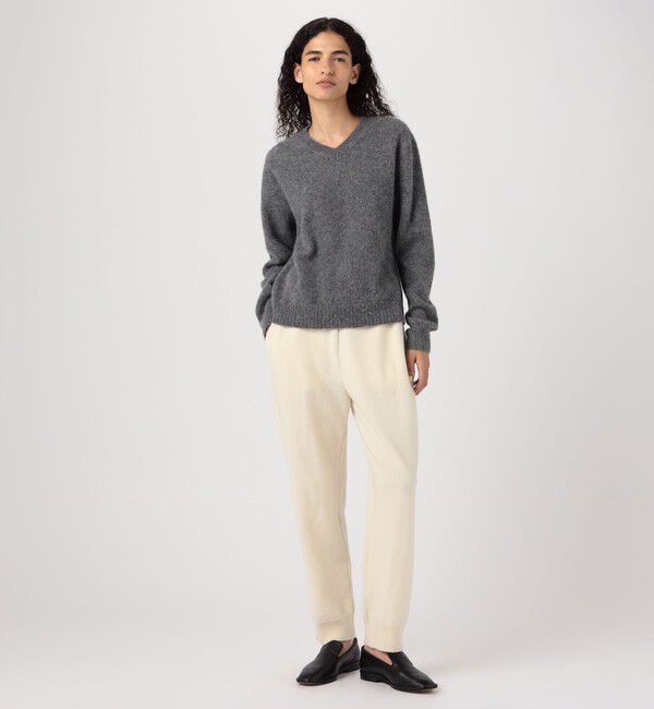 GALERIE VIE「ベビーアルパカボイルド Vネックプルオーバー」|ニット・セーター|