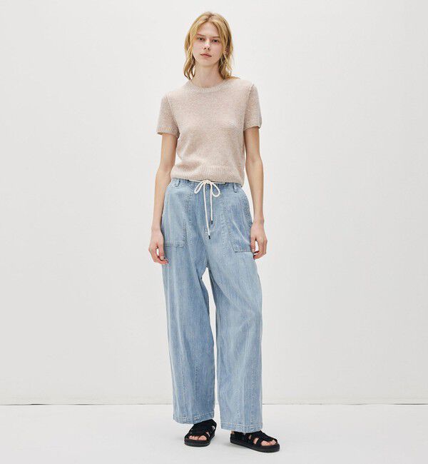 JAMES PERSE「ソフトフェザーウェイト カシミヤ ハーフスリーブニット WOKC3186」|ニット・セーター|