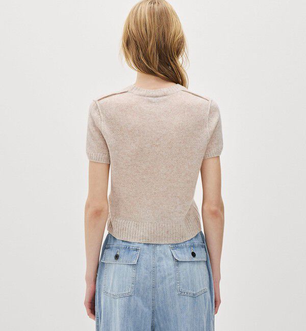 JAMES PERSE「ソフトフェザーウェイト カシミヤ ハーフスリーブニット WOKC3186」|ニット・セーター|