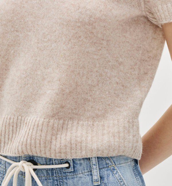 JAMES PERSE「ソフトフェザーウェイト カシミヤ ハーフスリーブニット WOKC3186」|ニット・セーター|