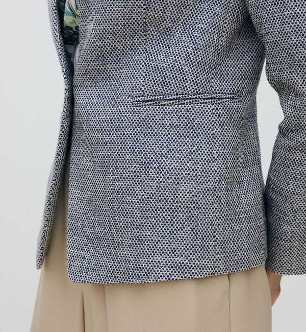 TOMORROWLAND collection「フラットテープ キザミカラージャケット」|ノーカラージャケット|