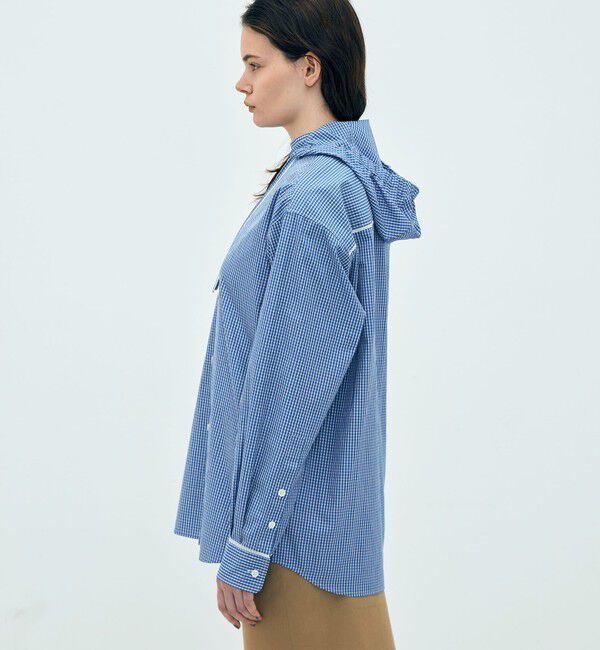 Edition「edition pourell コットンチェック フーデッドシャツ」|シャツ・ブラウス|