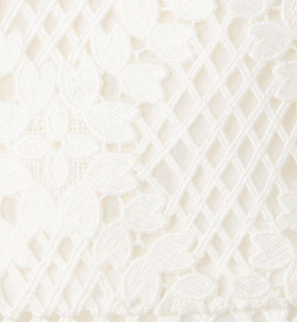 DES PRES「【WEB先行予約】ブルームリーフレース レイヤードノーカラージャケット」|ノーカラージャケット|