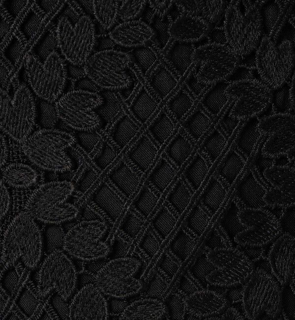 DES PRES「【WEB先行予約】ブルームリーフレース レイヤードノーカラージャケット」|ノーカラージャケット|