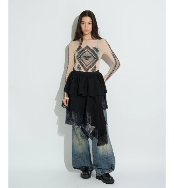 JOINT WORKS「ANNA SUI NYC / アナスイエヌワイシー レースプリントシアトップ」|Tシャツ・カットソー|