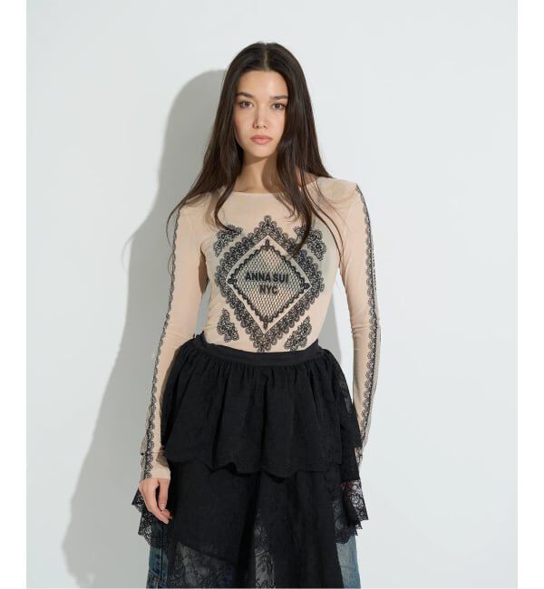 JOINT WORKS「ANNA SUI NYC / アナスイエヌワイシー レースプリントシアトップ」|Tシャツ・カットソー|