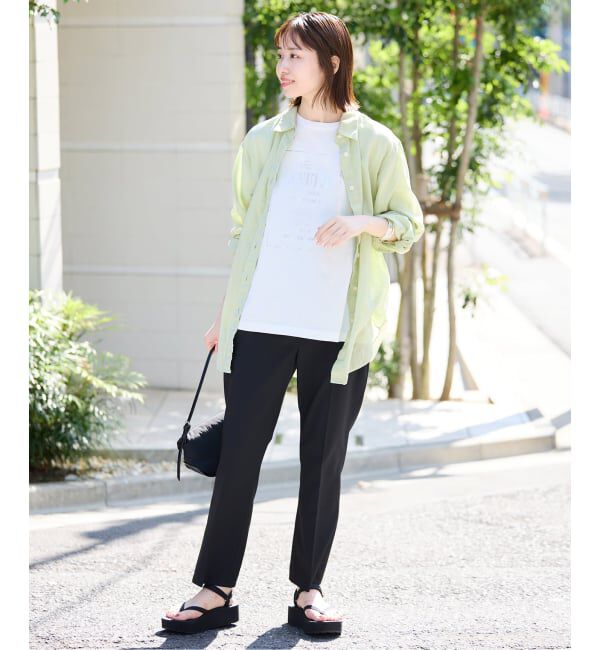 SLOBE IENA「リネンコットンレギュラーシャツ」|シャツ・ブラウス|