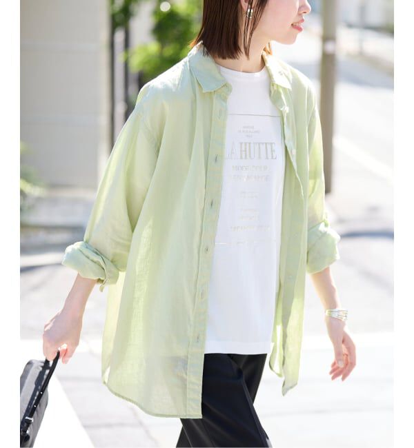 SLOBE IENA「リネンコットンレギュラーシャツ」|シャツ・ブラウス|