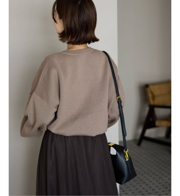 SLOBE IENA「《WEB限定カラー有り/追加》サガラ刺繍スウェットライクニット」|ニット・セーター|