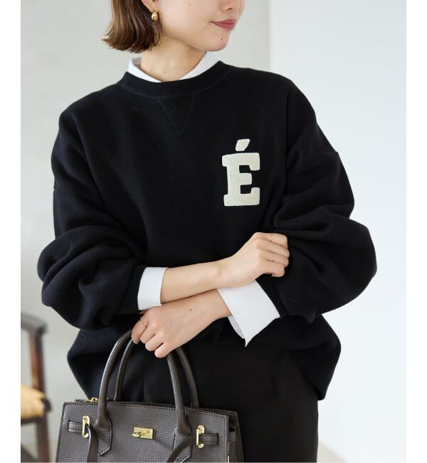 SLOBE IENA「《WEB限定カラー有り/追加》サガラ刺繍スウェットライクニット」|ニット・セーター|