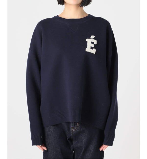 SLOBE IENA「《WEB限定カラー有り/追加》サガラ刺繍スウェットライクニット」|ニット・セーター|