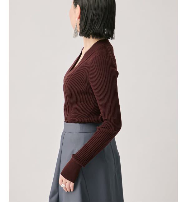 VERMEIL par iena「SLOWOOL Vネック プルオーバー」|ニット・セーター|