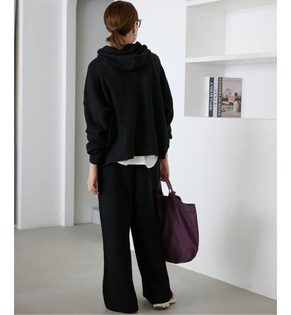 SLOBE IENA「《セットアップ対応可》エアリーワイドシルエットフーディー」|ニット・セーター|