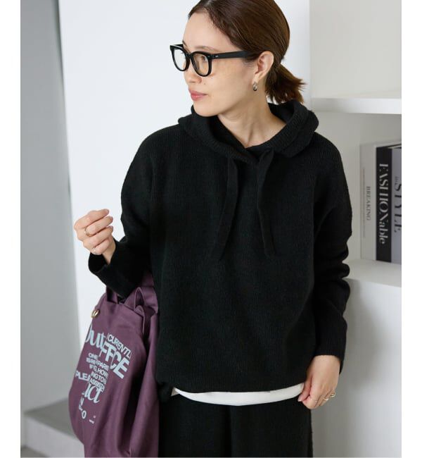 SLOBE IENA「《セットアップ対応可》エアリーワイドシルエットフーディー」|ニット・セーター|