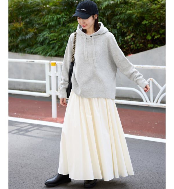 SLOBE IENA「《セットアップ対応可》エアリーワイドシルエットフーディー」|ニット・セーター|