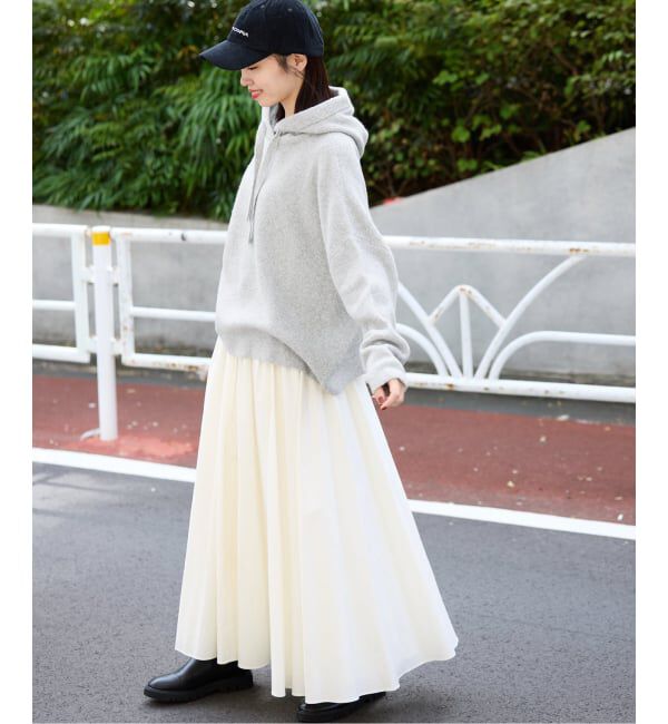 SLOBE IENA「《セットアップ対応可》エアリーワイドシルエットフーディー」|ニット・セーター|