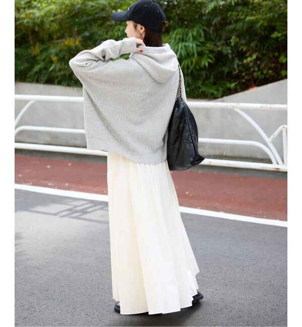 SLOBE IENA「《セットアップ対応可》エアリーワイドシルエットフーディー」|ニット・セーター|