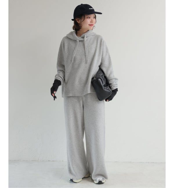 SLOBE IENA「《セットアップ対応可》エアリーワイドシルエットフーディー」|ニット・セーター|