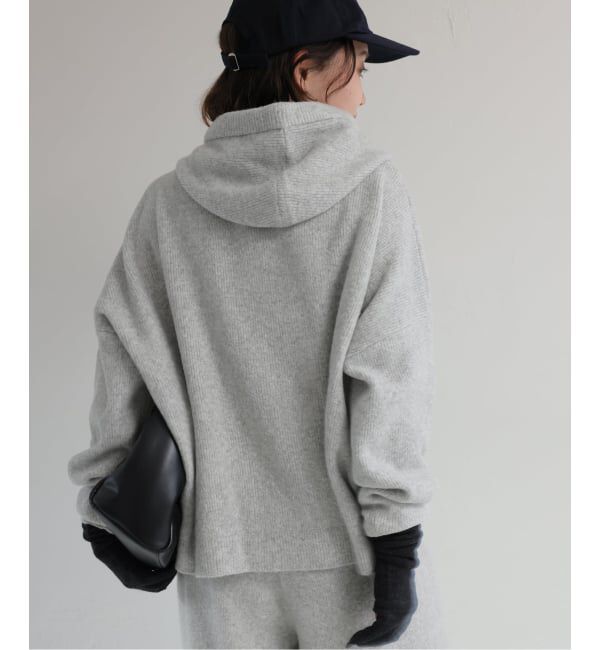 SLOBE IENA「《セットアップ対応可》エアリーワイドシルエットフーディー」|ニット・セーター|