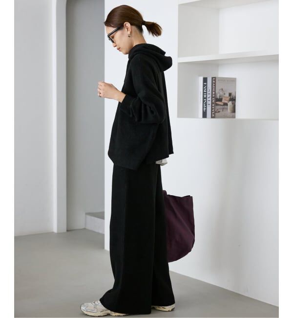 SLOBE IENA「《セットアップ対応可》エアリーワイドシルエットフーディー」|ニット・セーター|