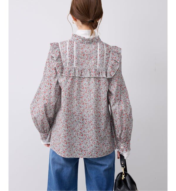 SLOBE IENA「Petit Flower フリルブラウス」|シャツ・ブラウス|