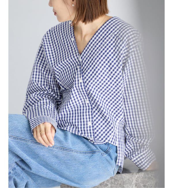 IENA「MA/RE/マレ カシュクールSHIRTS シャツ LIGHT COTTON 104 GR」|シャツ・ブラウス|