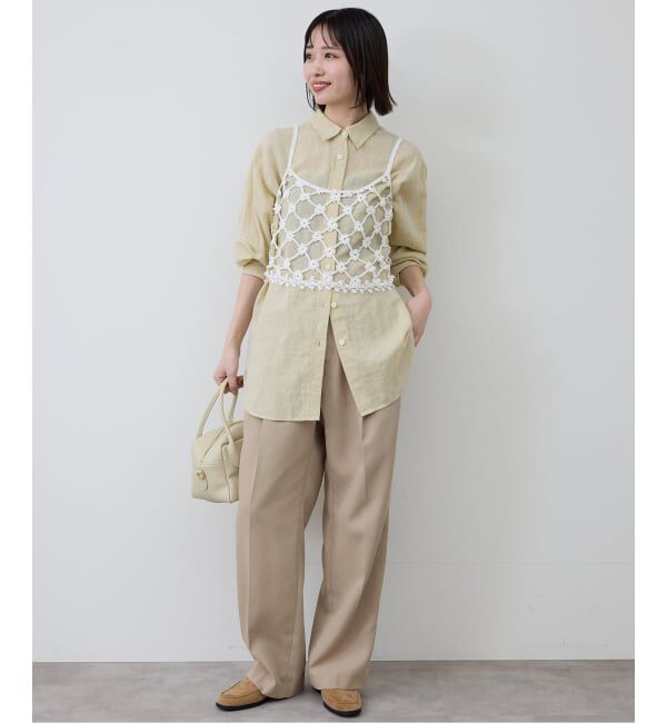 SLOBE IENA「《予約》コットンフラワークロシェビスチェ」|ニット・セーター|