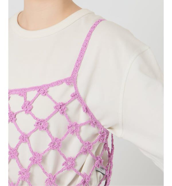 SLOBE IENA「《予約》コットンフラワークロシェビスチェ」|ニット・セーター|