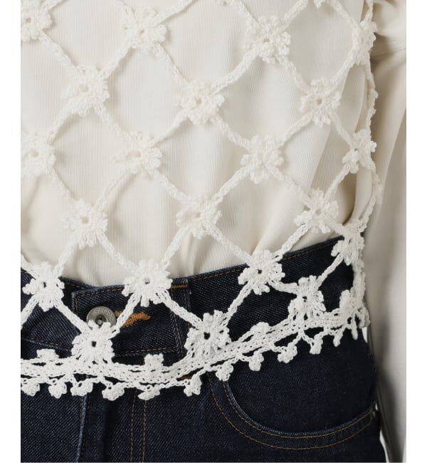 SLOBE IENA「《予約》コットンフラワークロシェビスチェ」|ニット・セーター|