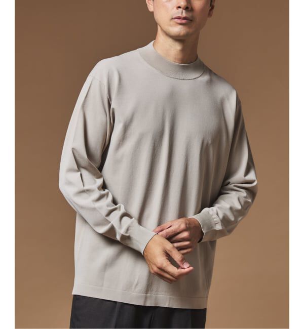 EDIFICE「&rdquo;MULTI FUNCTION&rdquo; モックネックニット」|ニット・セーター|ベージュ