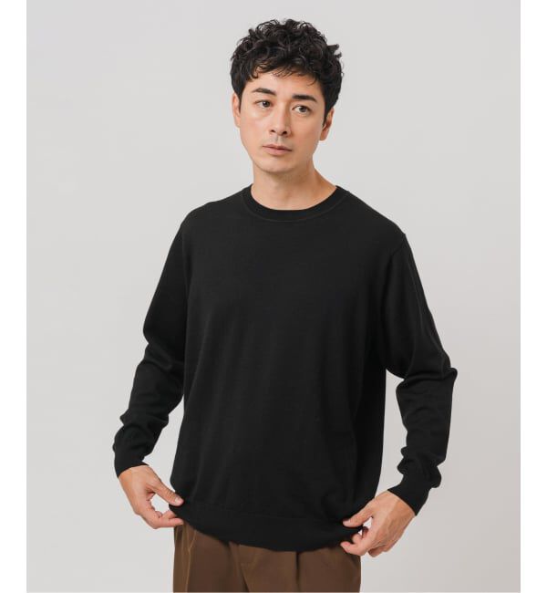 EDIFICE「14ゲージ ウール クルーネックニット」|ニット・セーター|