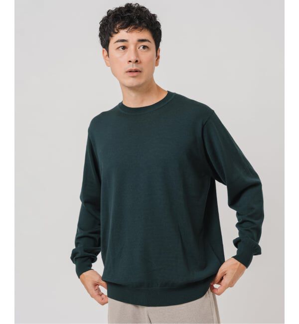 EDIFICE「14ゲージ ウール クルーネックニット」|ニット・セーター|