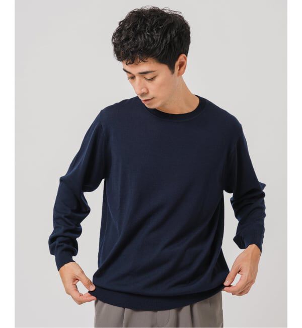 EDIFICE「14ゲージ ウール クルーネックニット」|ニット・セーター|