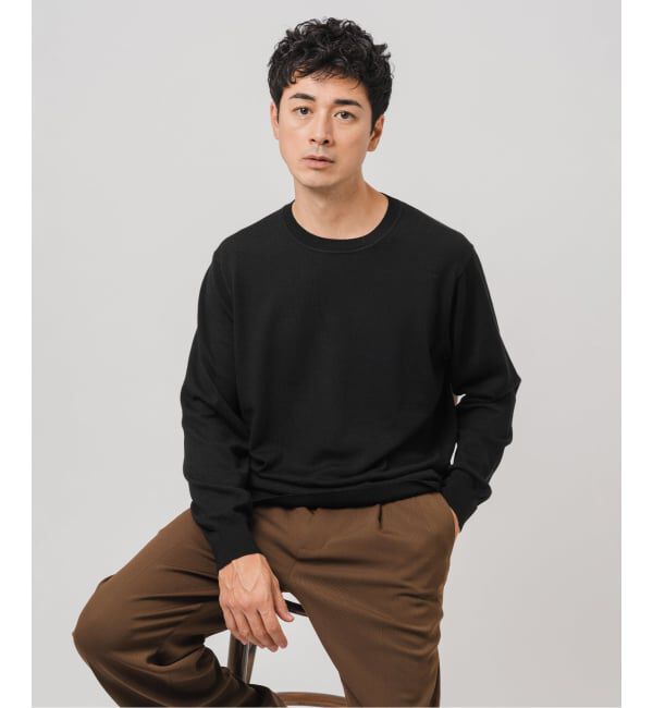 EDIFICE「14ゲージ ウール クルーネックニット」|ニット・セーター|