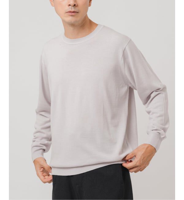 EDIFICE「14ゲージ ウール クルーネックニット」|ニット・セーター|ホワイト