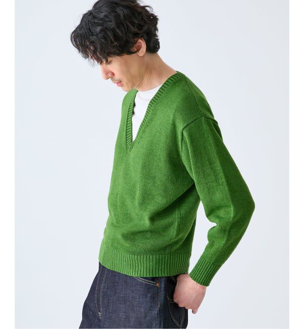 EDIFICE「WASHI/WOOL DEEP V ネックニット」|ニット・セーター|