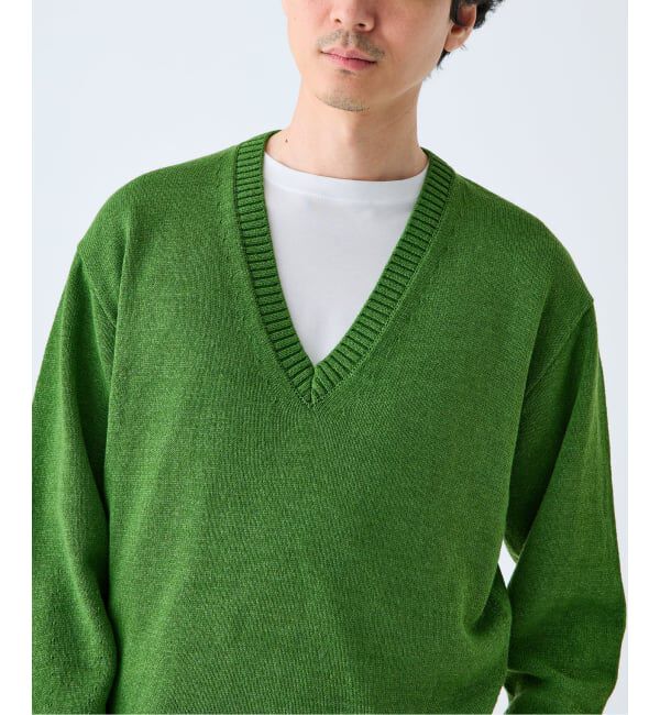 EDIFICE「WASHI/WOOL DEEP V ネックニット」|ニット・セーター|