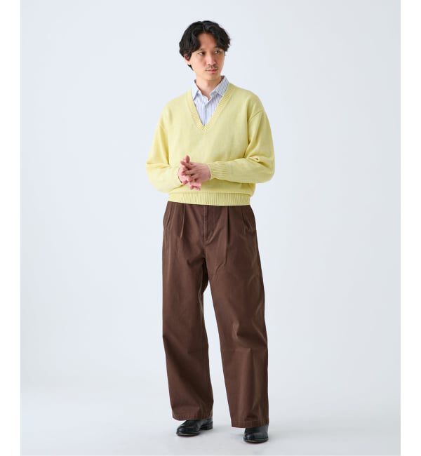 EDIFICE「WASHI/WOOL DEEP V ネックニット」|ニット・セーター|