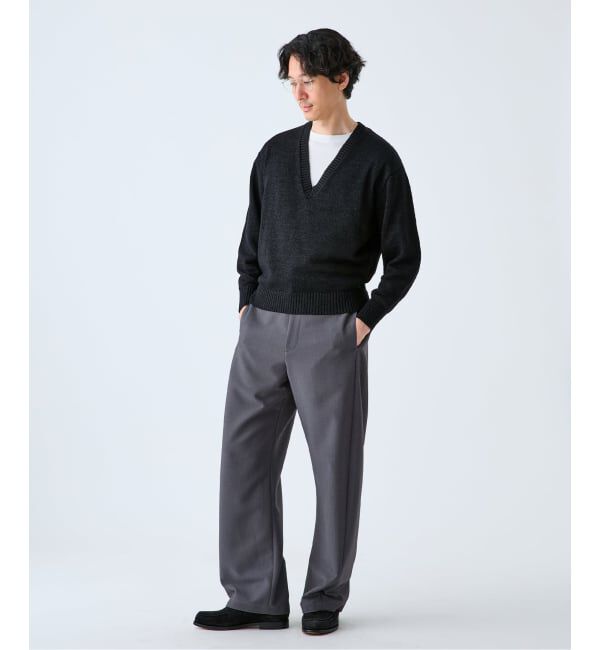 EDIFICE「WASHI/WOOL DEEP V ネックニット」|ニット・セーター|