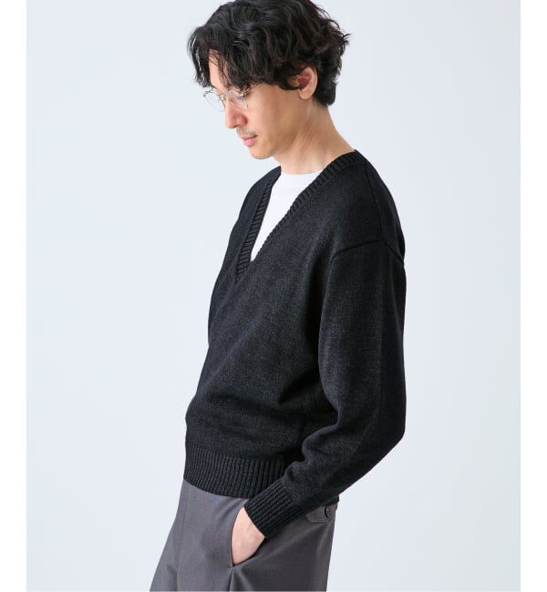 EDIFICE「WASHI/WOOL DEEP V ネックニット」|ニット・セーター|