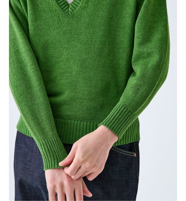 EDIFICE「WASHI/WOOL DEEP V ネックニット」|ニット・セーター|
