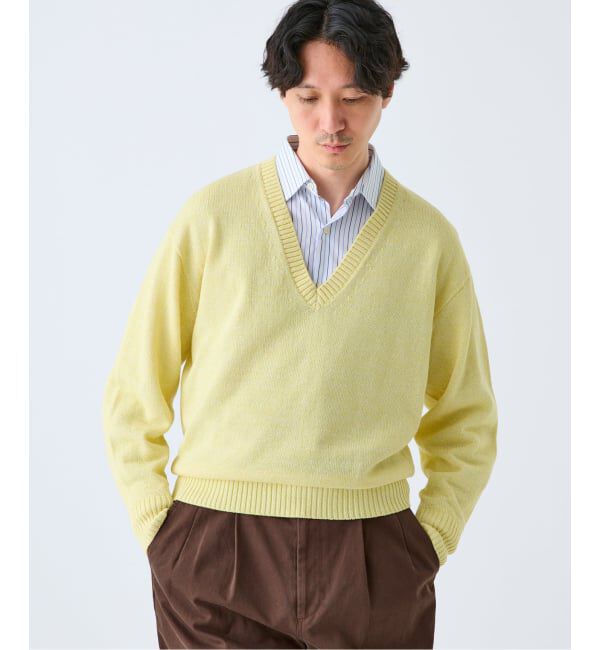 EDIFICE「WASHI/WOOL DEEP V ネックニット」|ニット・セーター|