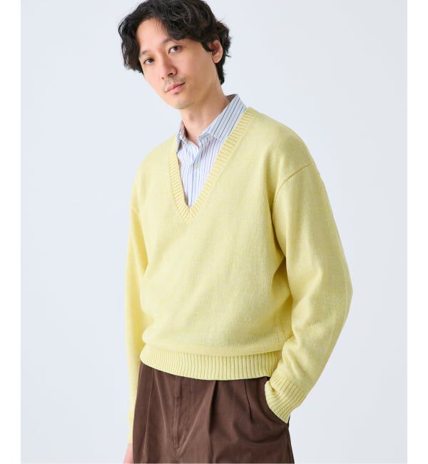 EDIFICE「WASHI/WOOL DEEP V ネックニット」|ニット・セーター|