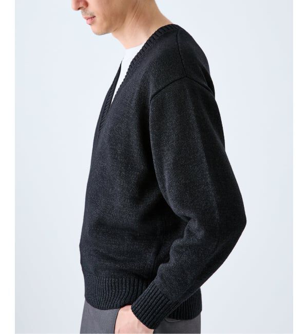EDIFICE「WASHI/WOOL DEEP V ネックニット」|ニット・セーター|